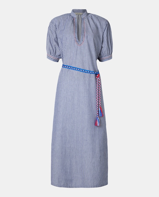 Imagem 0 de Kaftan de Algodão com Estampado às Riscas