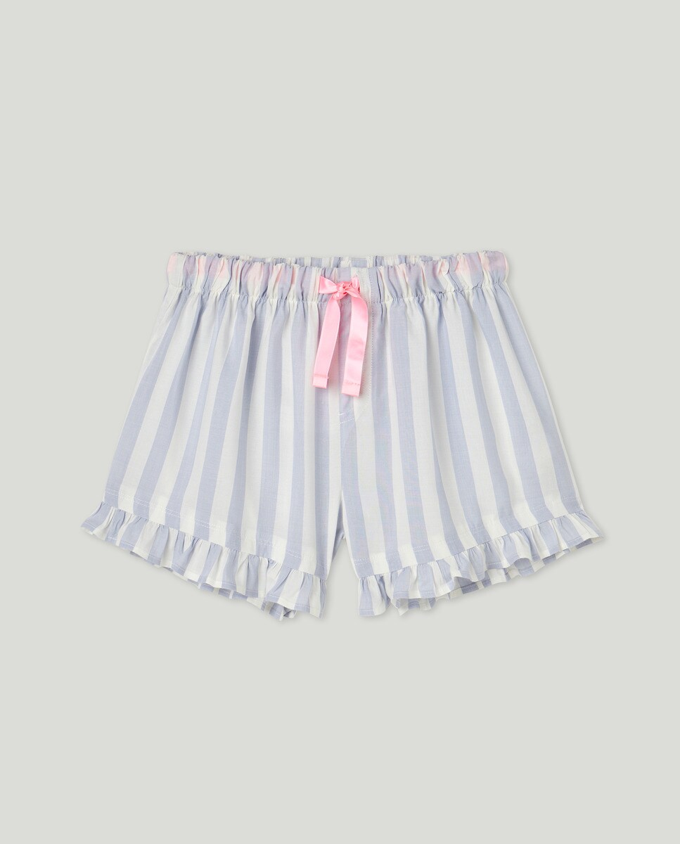 Calças de Pijama com Estampado Azul-1
