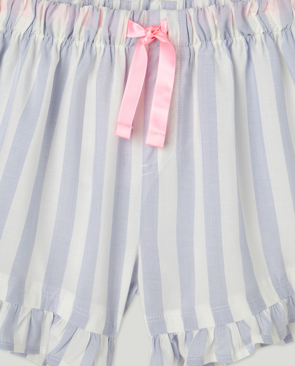 Calças de Pijama com Estampado Azul-3