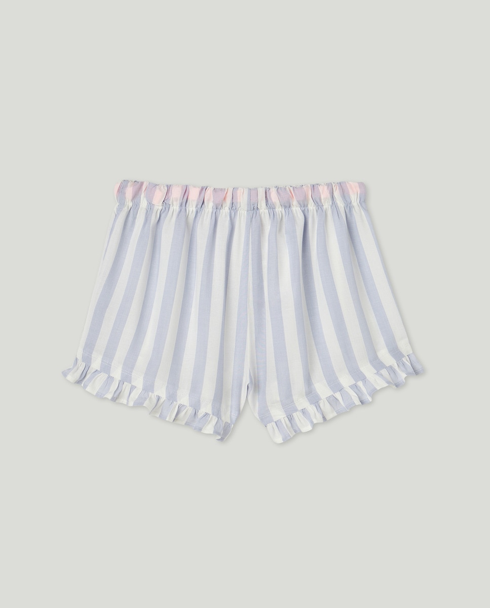 Calças de Pijama com Estampado Azul-2