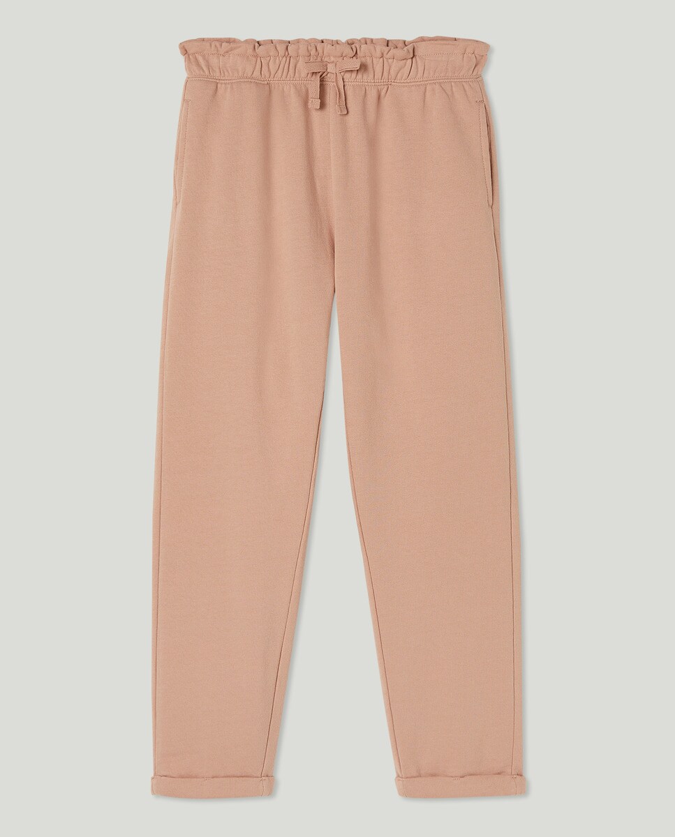 Pantalón Felpa Cintura Fruncida Nude-1