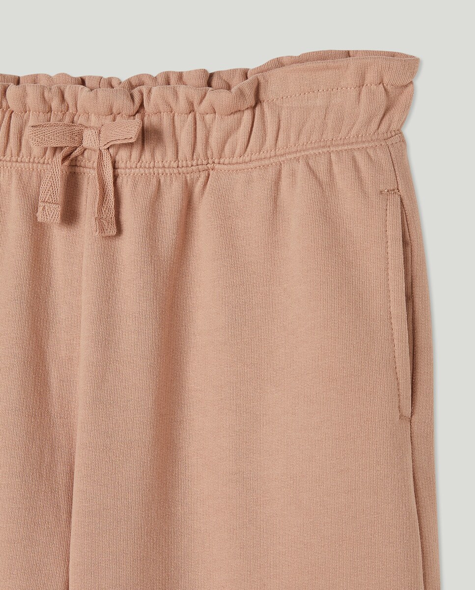 Pantalón Felpa Cintura Fruncida Nude-3