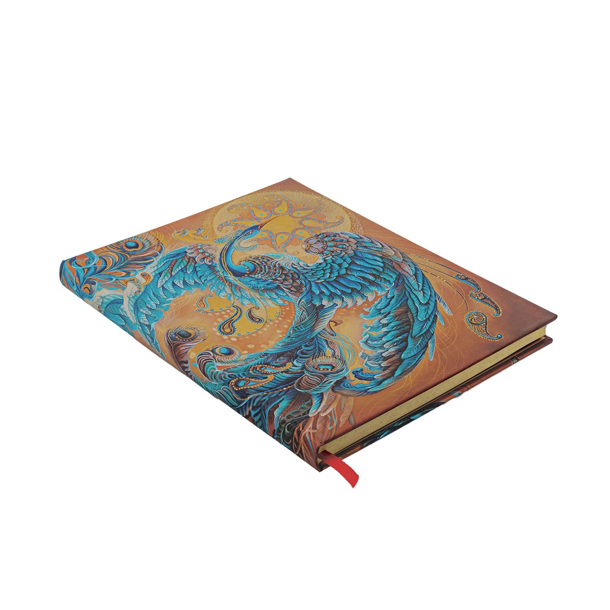 Libreta Pájaro de Cielo Ultra (230x175x18) rayada de 144 páginas y cierre con banda elástica cortes del libro impresos Paperblanks azul Azul-2
