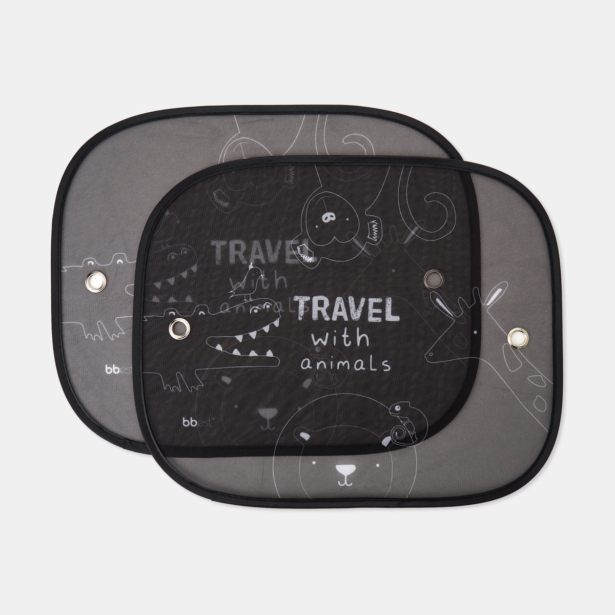 Conjunto de 2 Guarda-sóis para Carrinho Preto-1