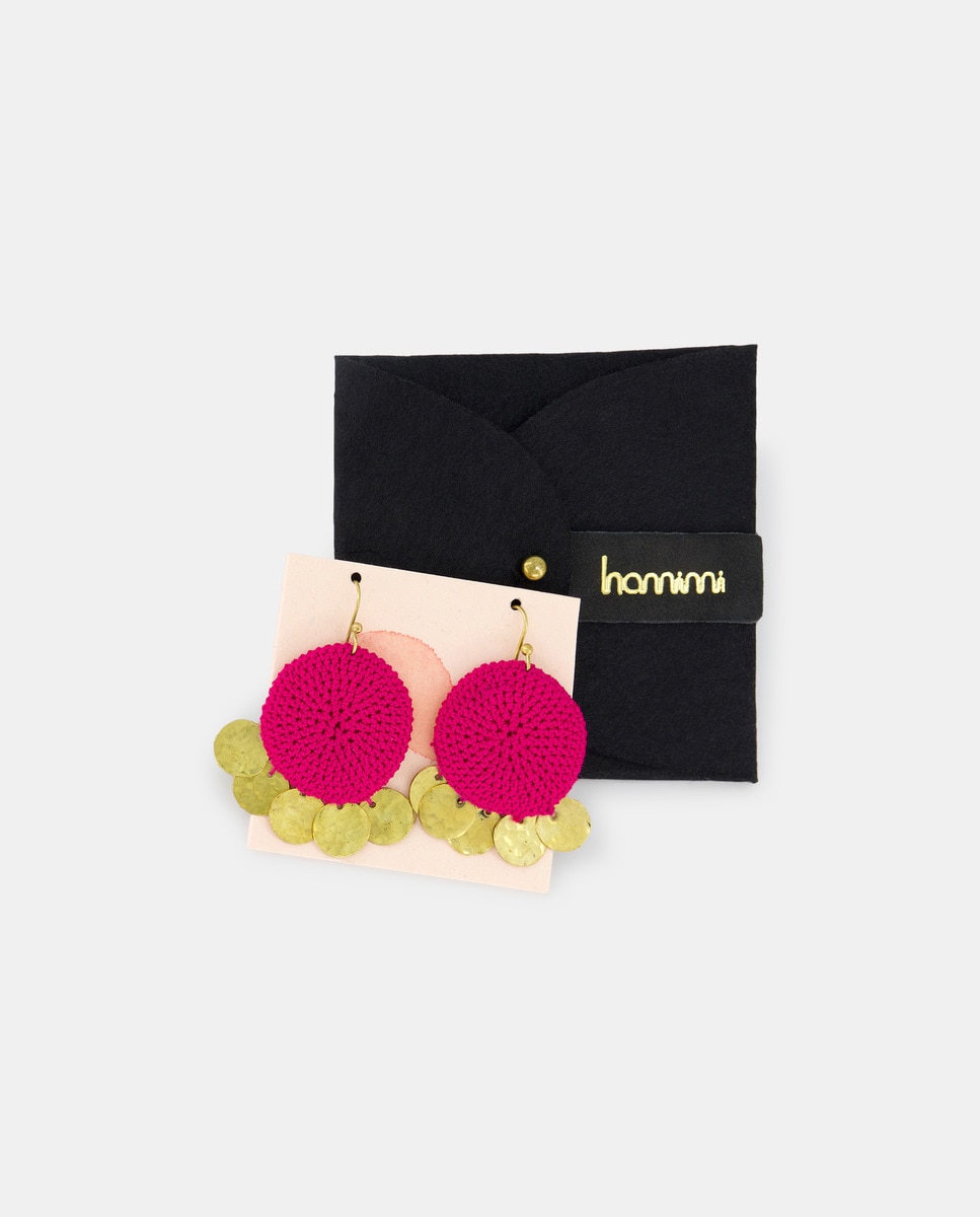 Imagem 0 de Brincos com Moedas de Latão e Viscose