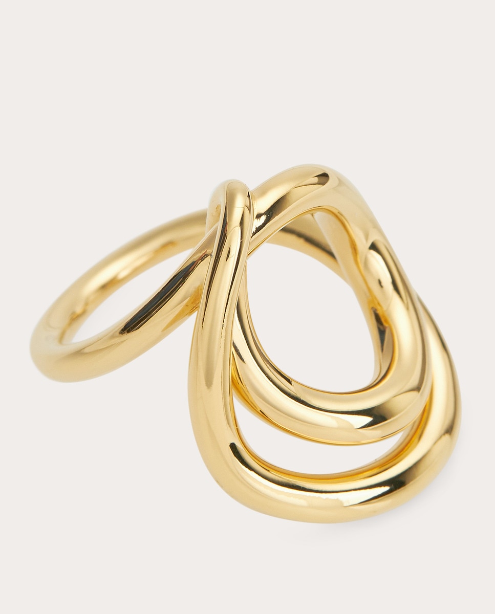 Anillo Initial de plata Oro-2