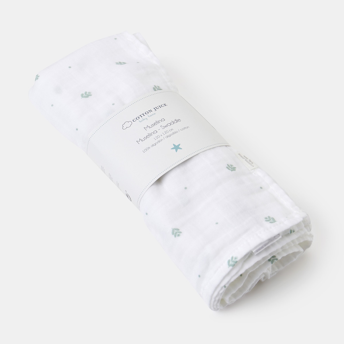 Musselina Individual Estampada New Born Branco-3