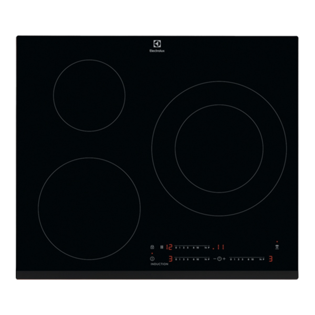 Placa inducción Electrolux con 3 zonas de cocción - EIT60342 Negro-1