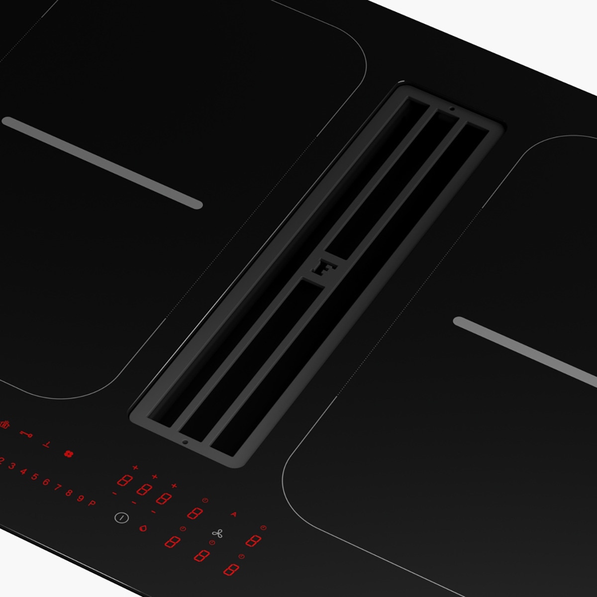 Placa inducción Franke con 4 zonas de cocción, con extractor integrado - 3400705338 Cristal negro-3