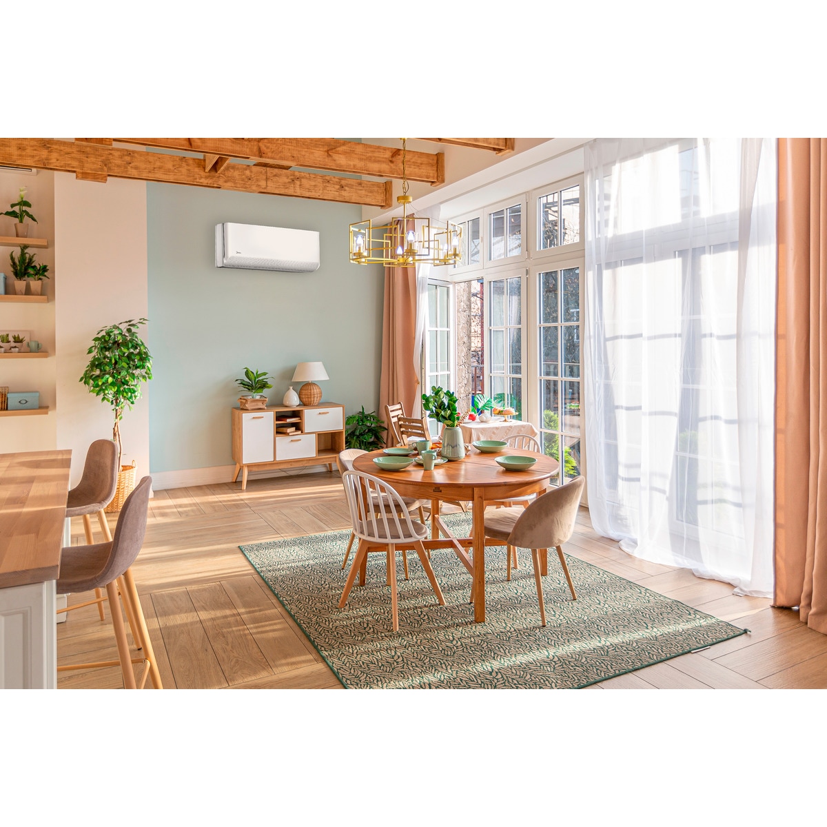Aire acondicionado Split 1x1 Midea Inverter con 3.027 frig/h + 3.277 kcal/h, WIFI - Breezeless E-35 Blanco-6