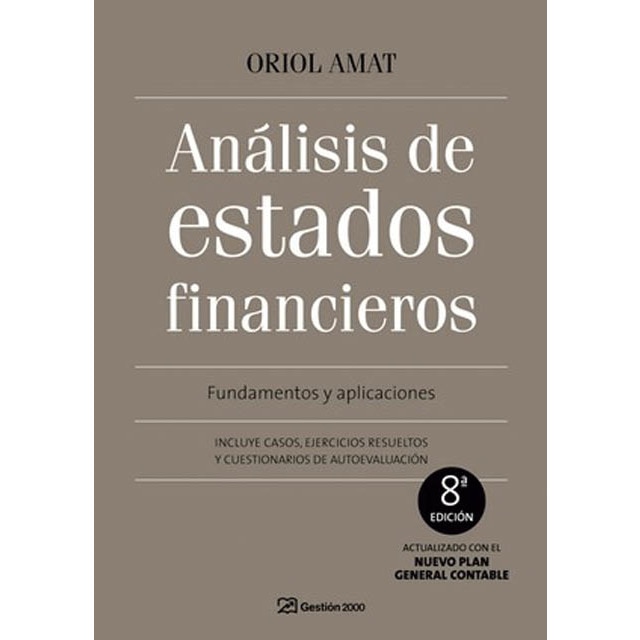 Imagen 0 de Análisis de estados financieros: Fundamentos y aplicaciones. 8ª Edición  (Tapa blanda)