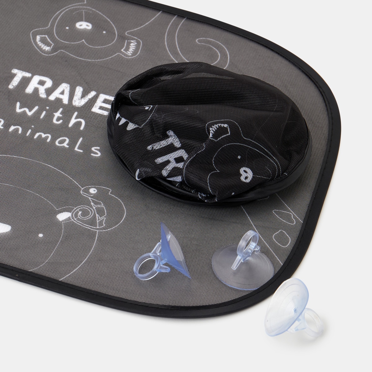 Conjunto de 2 Guarda-sóis para Carrinho Preto-3