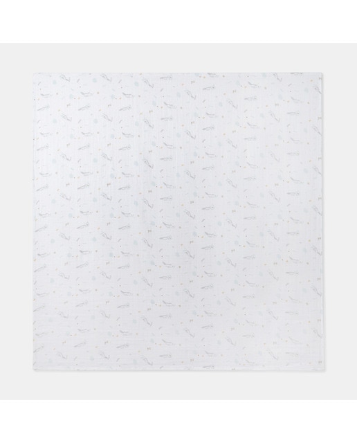 Imagen 0 de Muselina Cotton Juice Baby Home Bosque 120x120cm zorro