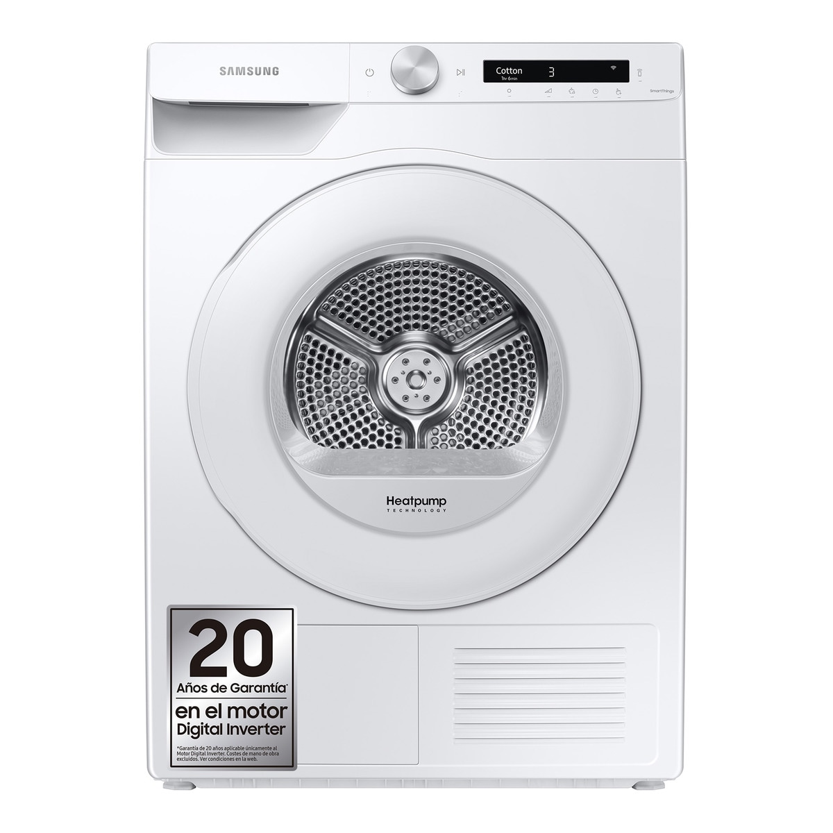 Secadora AI Samsung 9kg Puerta Reversible Clase C Blanca DV90T5240TW/S3 Blanco-1