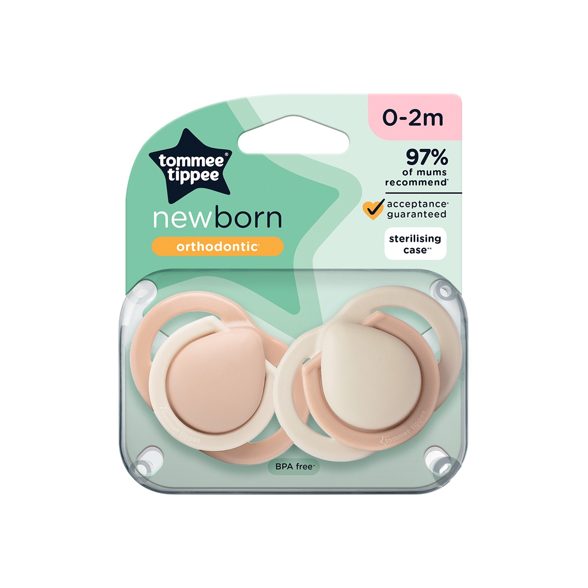 Chupeta para Recém-nascido Pack 2 Unidades - 0-2 Meses Multicolor-3