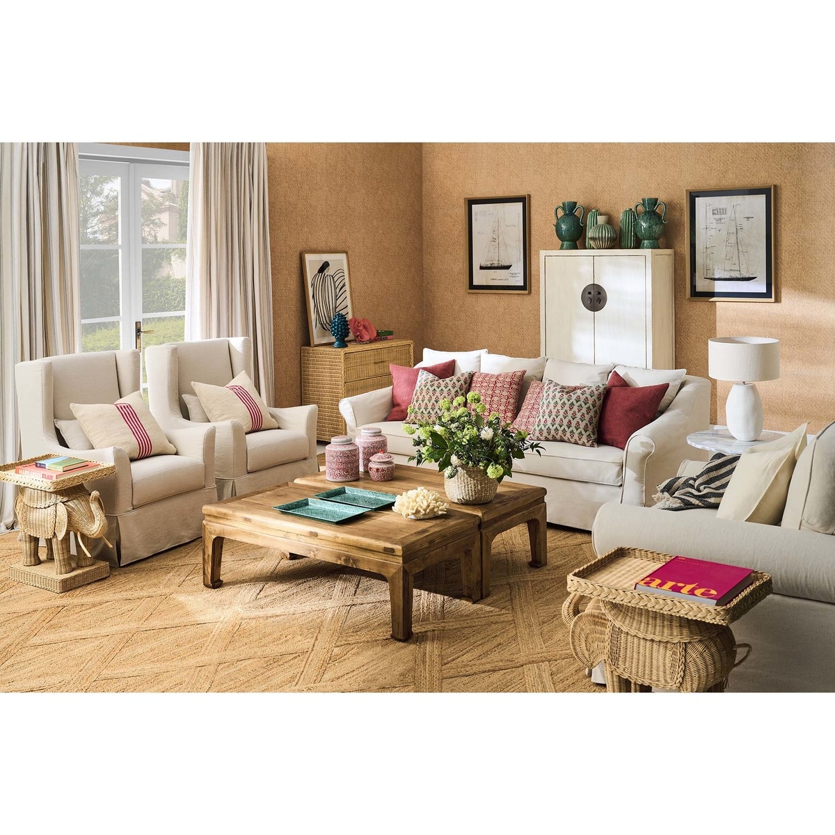 Mesa de Centro Retangular de Olmo Reciclado Opium Olmo-7