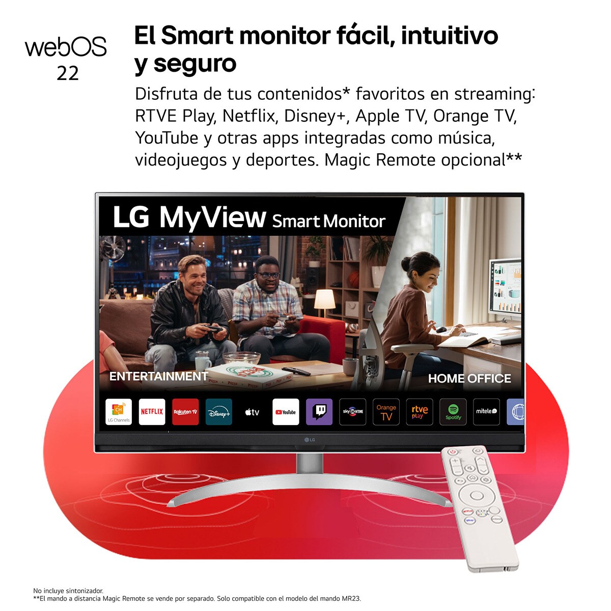 Monitor PC 80 cm (31,5") LG MyView Smart Monitor 32SQ700S-W, 60 Hz, UHD 4K Blanco / Plata-4