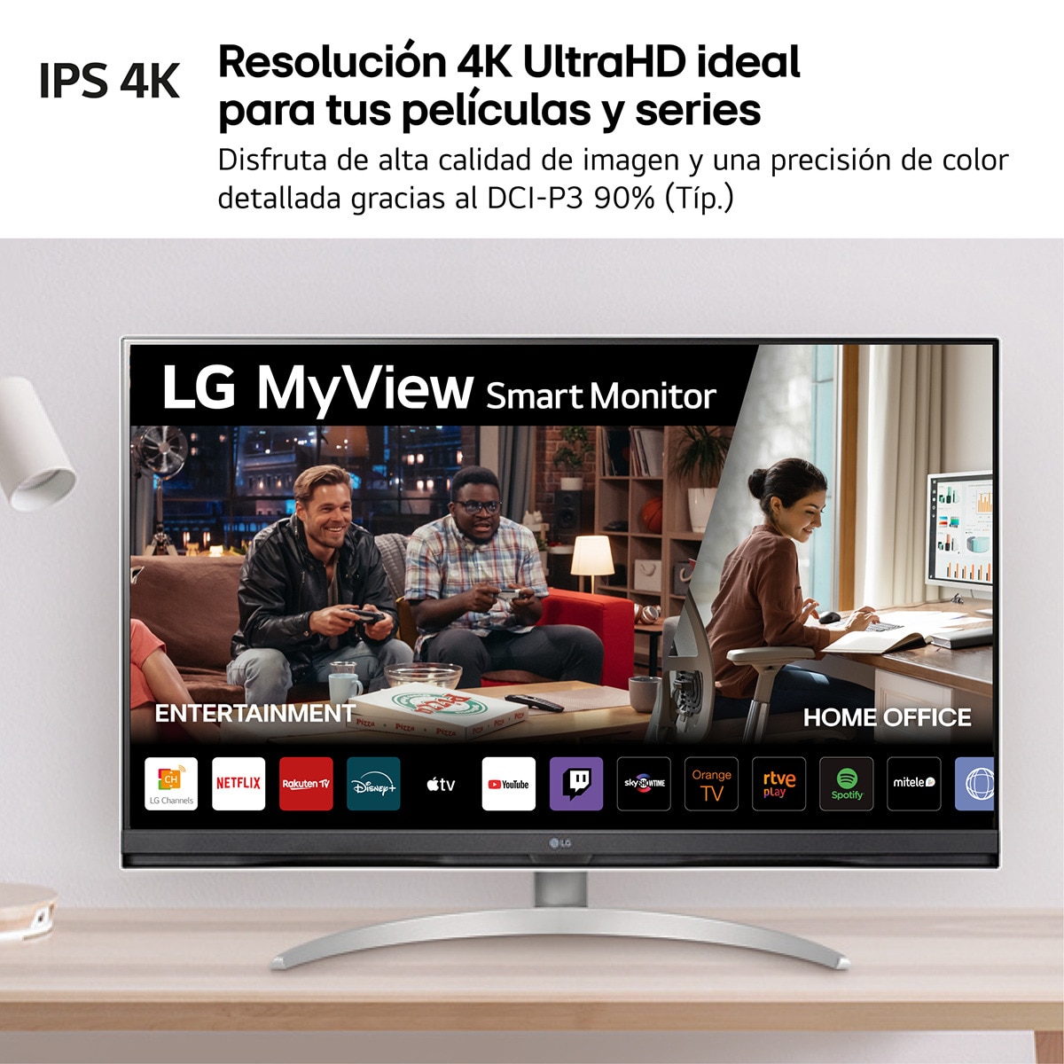 Monitor PC 80 cm (31,5") LG MyView Smart Monitor 32SQ700S-W, 60 Hz, UHD 4K Blanco / Plata-3