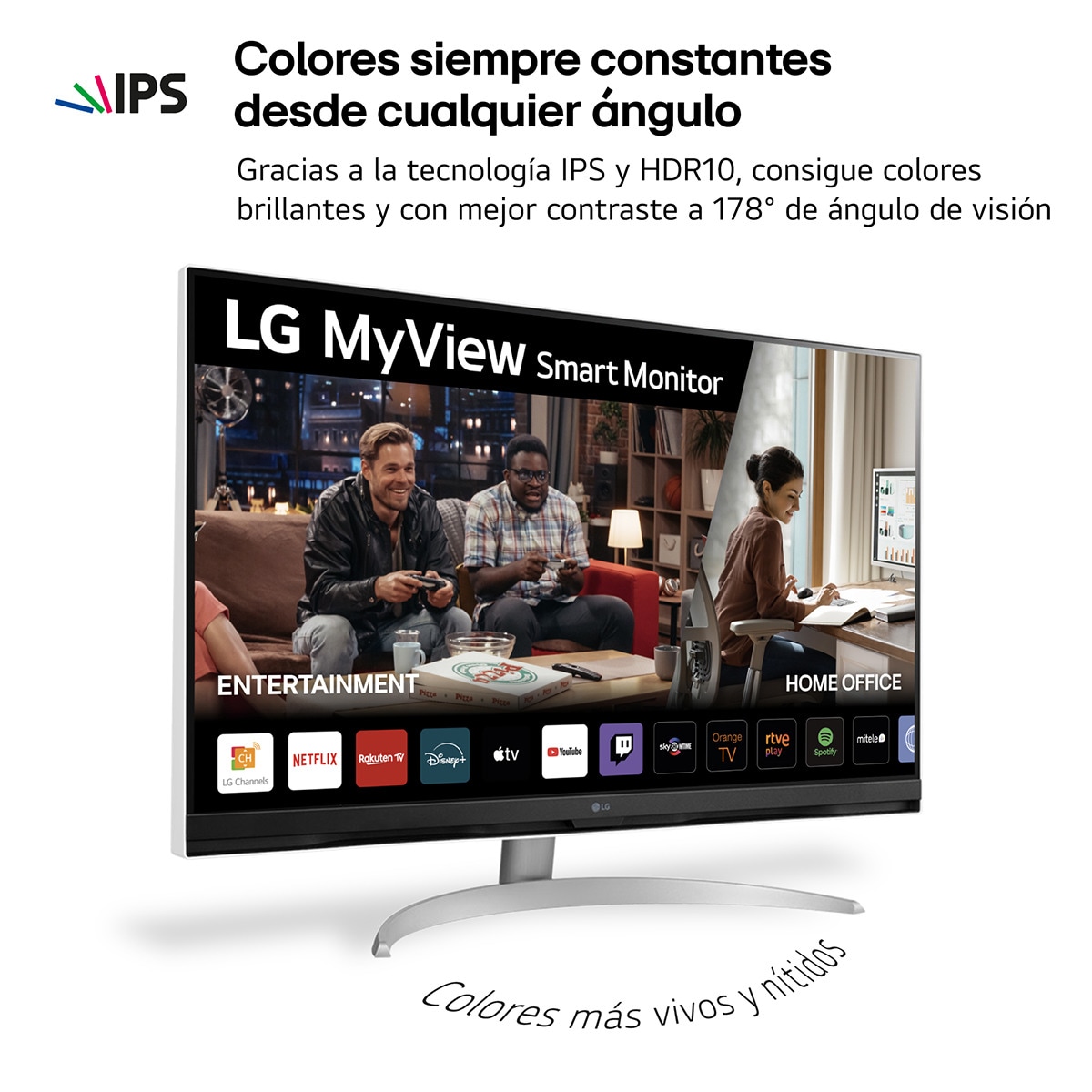Monitor PC 80 cm (31,5") LG MyView Smart Monitor 32SQ700S-W, 60 Hz, UHD 4K Blanco / Plata-9
