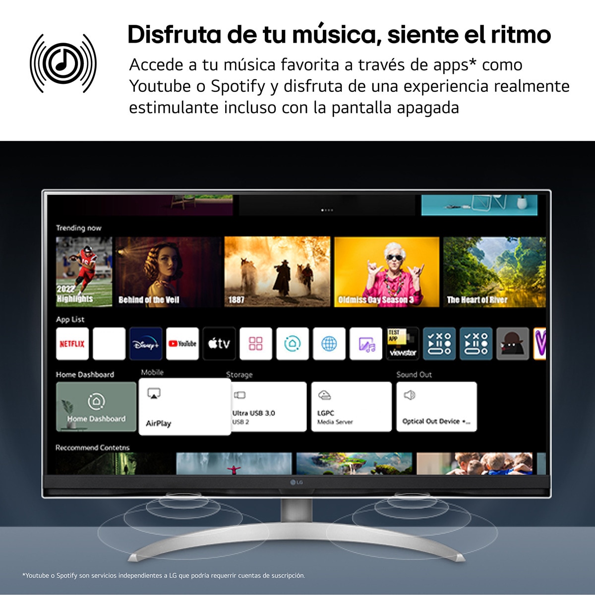 Monitor PC 80 cm (31,5") LG MyView Smart Monitor 32SQ700S-W, 60 Hz, UHD 4K Blanco / Plata-6