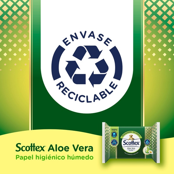 papel higiénico húmedo Aloe Vera paquete 66 unidades