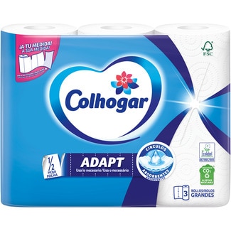 papel de cocina Adapt 3 capas paquete 3 rollos - Colhogar