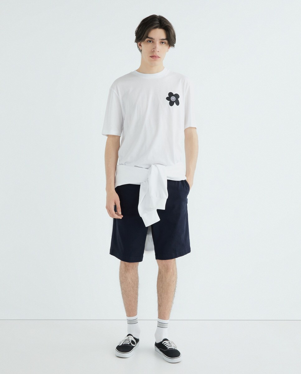 T-shirt em Algodão Branco-2