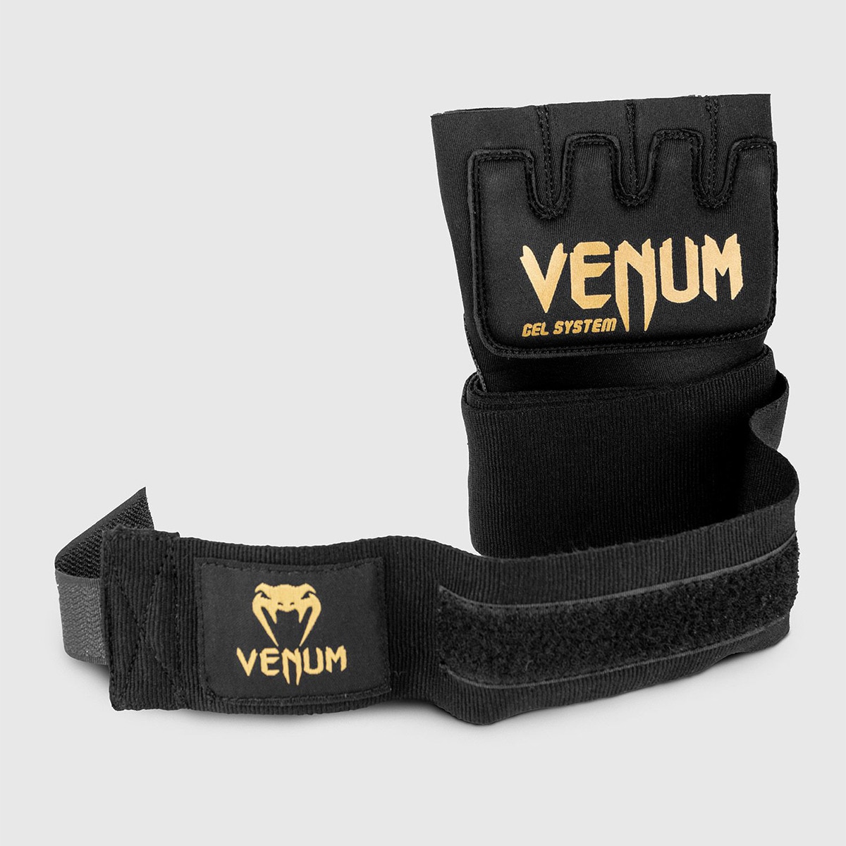 Luva com Ligadura Kontact Gel Negro / Ouro-2