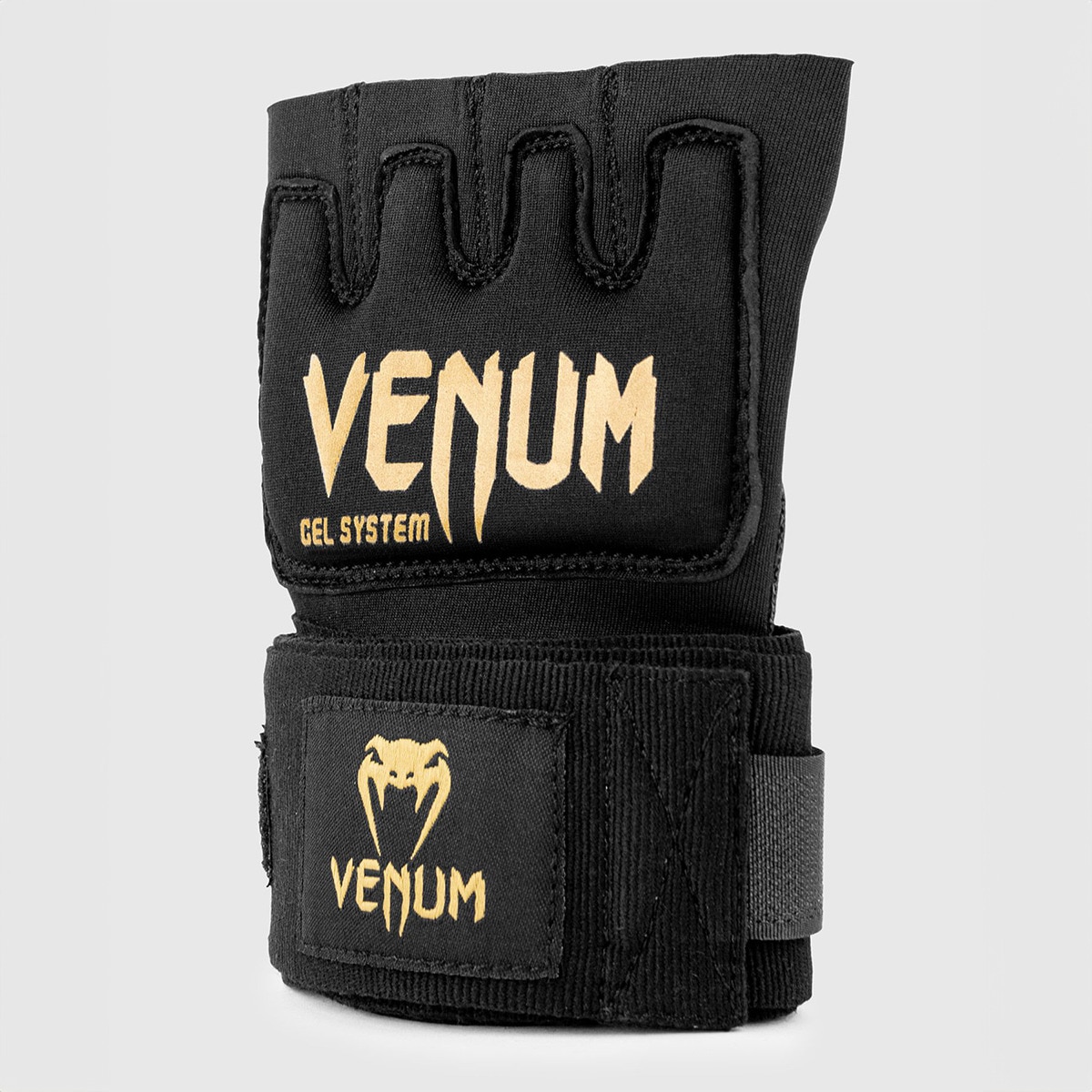Luva com Ligadura Kontact Gel Negro / Ouro-3