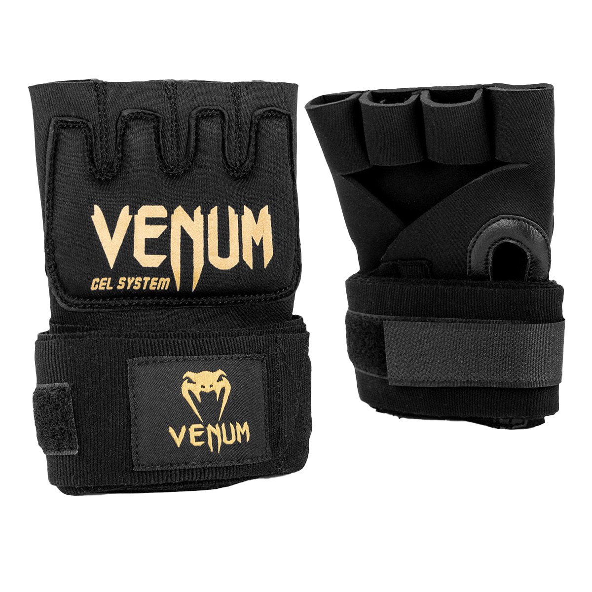 Luva com Ligadura Kontact Gel Negro / Ouro-1