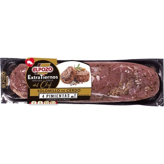 EXTRATIERNOS solomillo extra de cerdo a las 4 pimientas sin gluten y sin lactosa envase 600 g peso aproximado - Elpozo