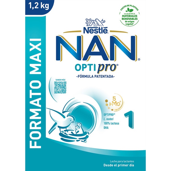 1 Optipro Milchpulver für Säuglinge ab dem ersten Lebenstag Maxi-Format Box 1,2 kg ohne Palmöl