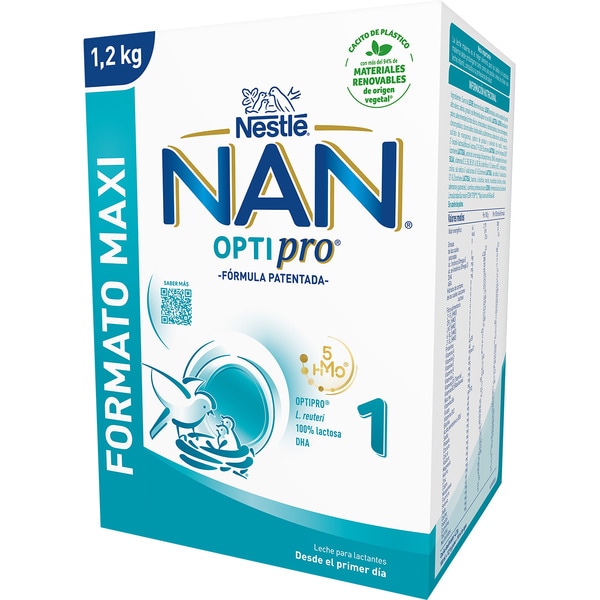 1 Optipro Milchpulver für Säuglinge ab dem ersten Lebenstag Maxi-Format Box 1,2 kg ohne Palmöl