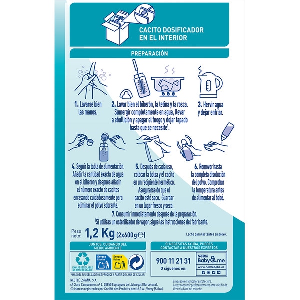 1 Optipro Milchpulver für Säuglinge ab dem ersten Lebenstag Maxi-Format Box 1,2 kg ohne Palmöl