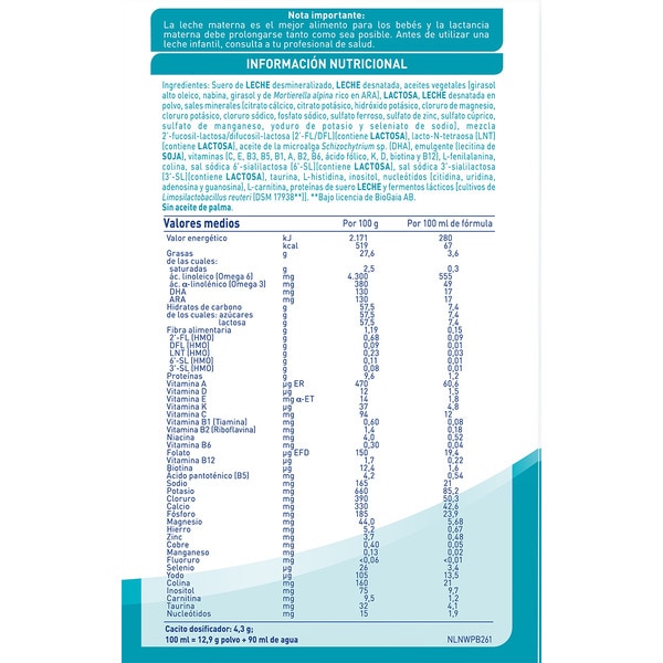 1 Optipro Milchpulver für Säuglinge ab dem ersten Lebenstag Maxi-Format Box 1,2 kg ohne Palmöl