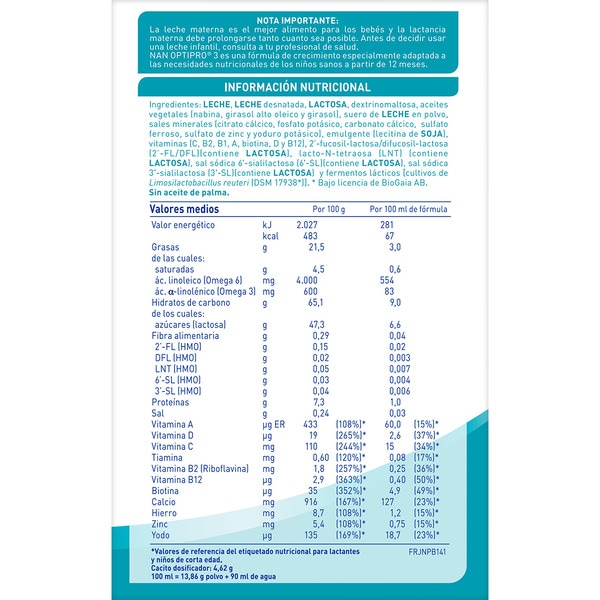3 Optipro Wachstumsformel-Pulver Premium ab 12 Monaten Maxi-Format Box 1,2 kg ohne Palmöl