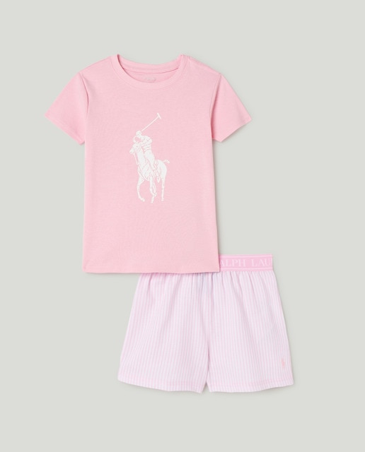 Conjunto de camiseta y pantalón corto para niña