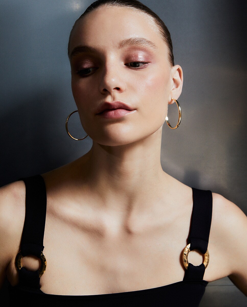 Pendientes de aro de oro Oro-3