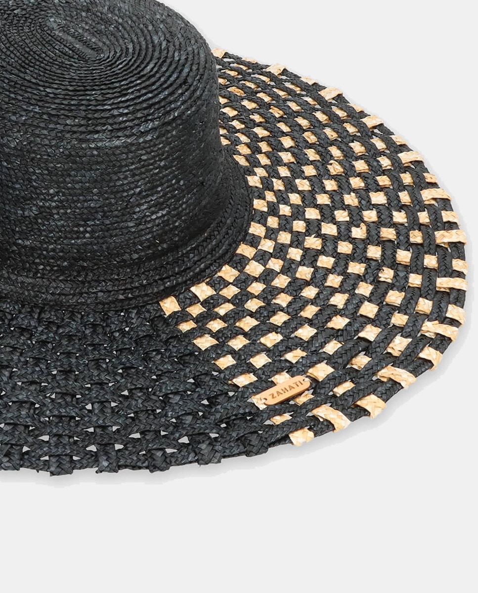 Chapéu de Palha Cuchi Tris-Tras Pizza Preto-2