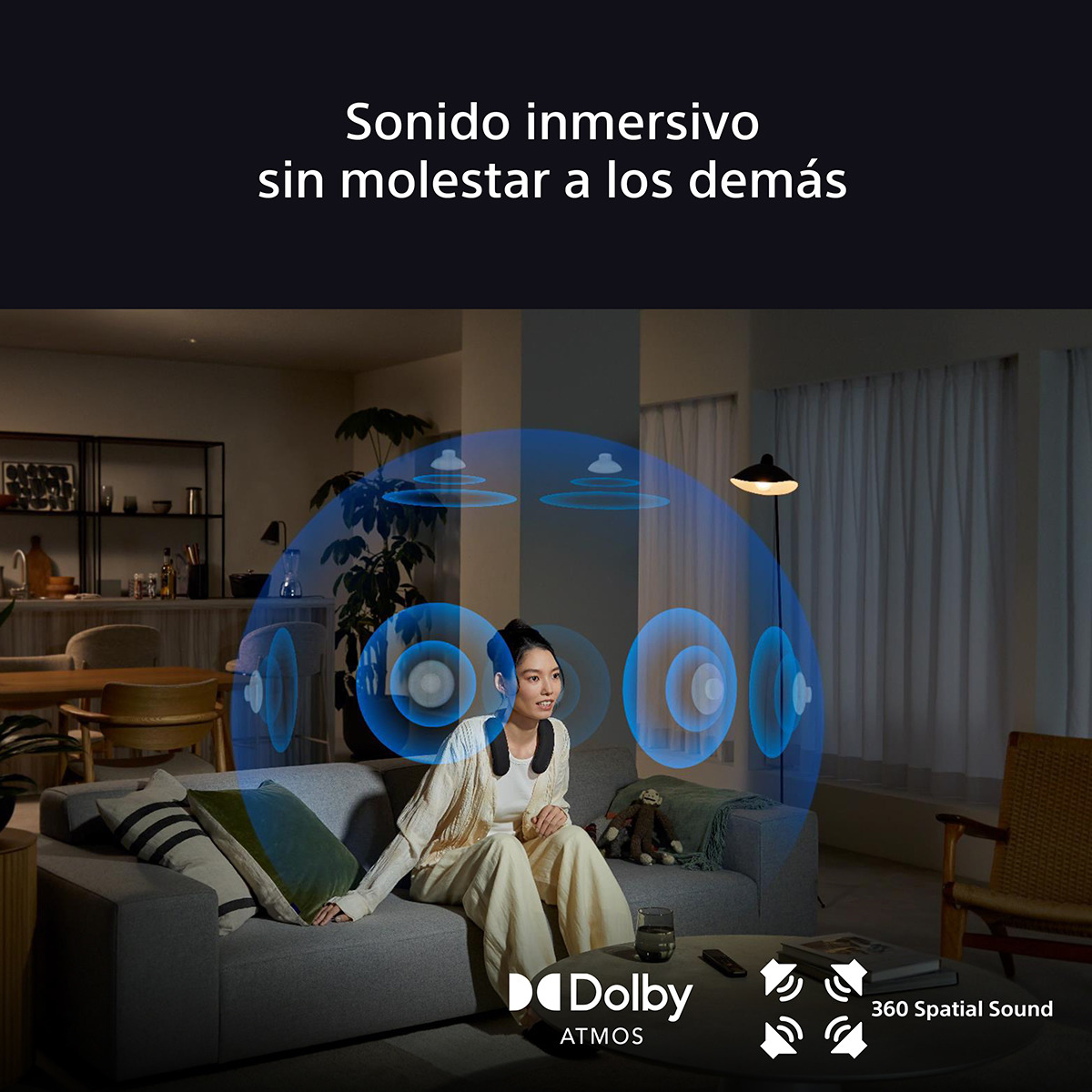 Altavoz de cuello Sony BRAVIA Theatre Bar U, Dolby Atmos, Bluetooth, Doble emparejamiento, función para gaming PS5, 360 Spatial Sound personalizable Negro-2