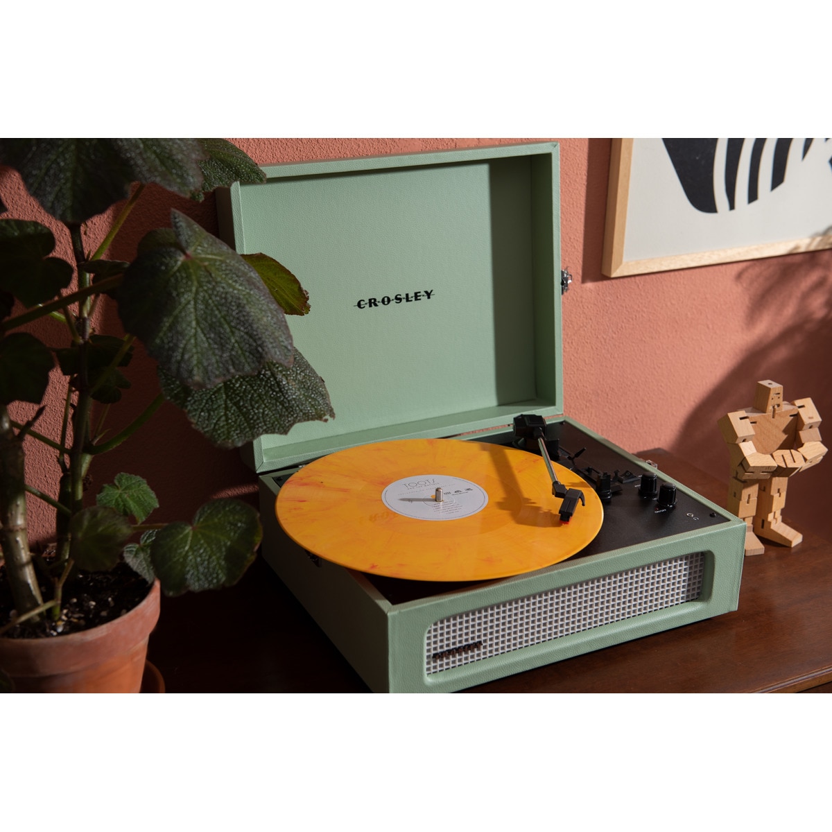 Tocadiscos Crosley Voyager verde claro 7