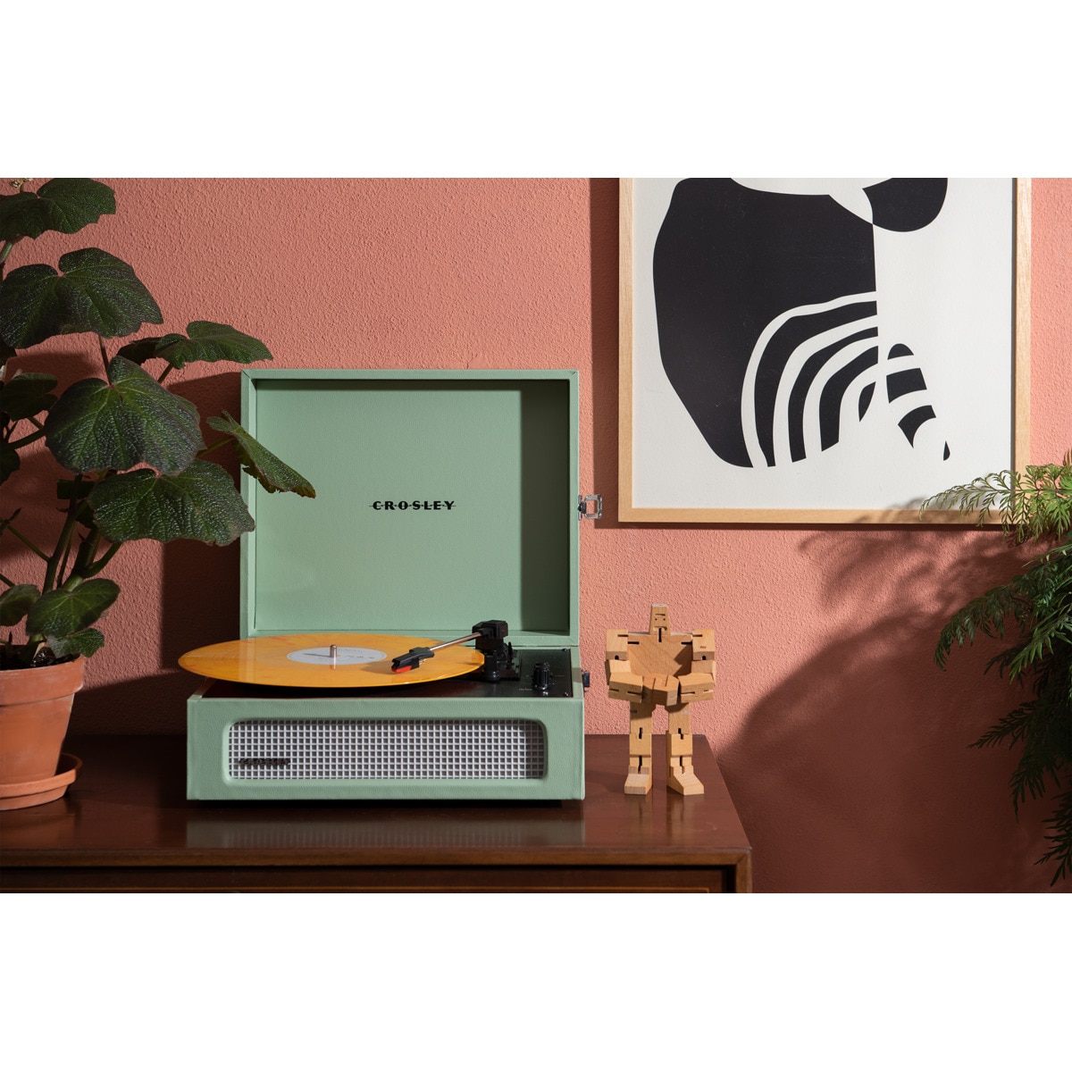 Tocadiscos Crosley Voyager verde claro 6