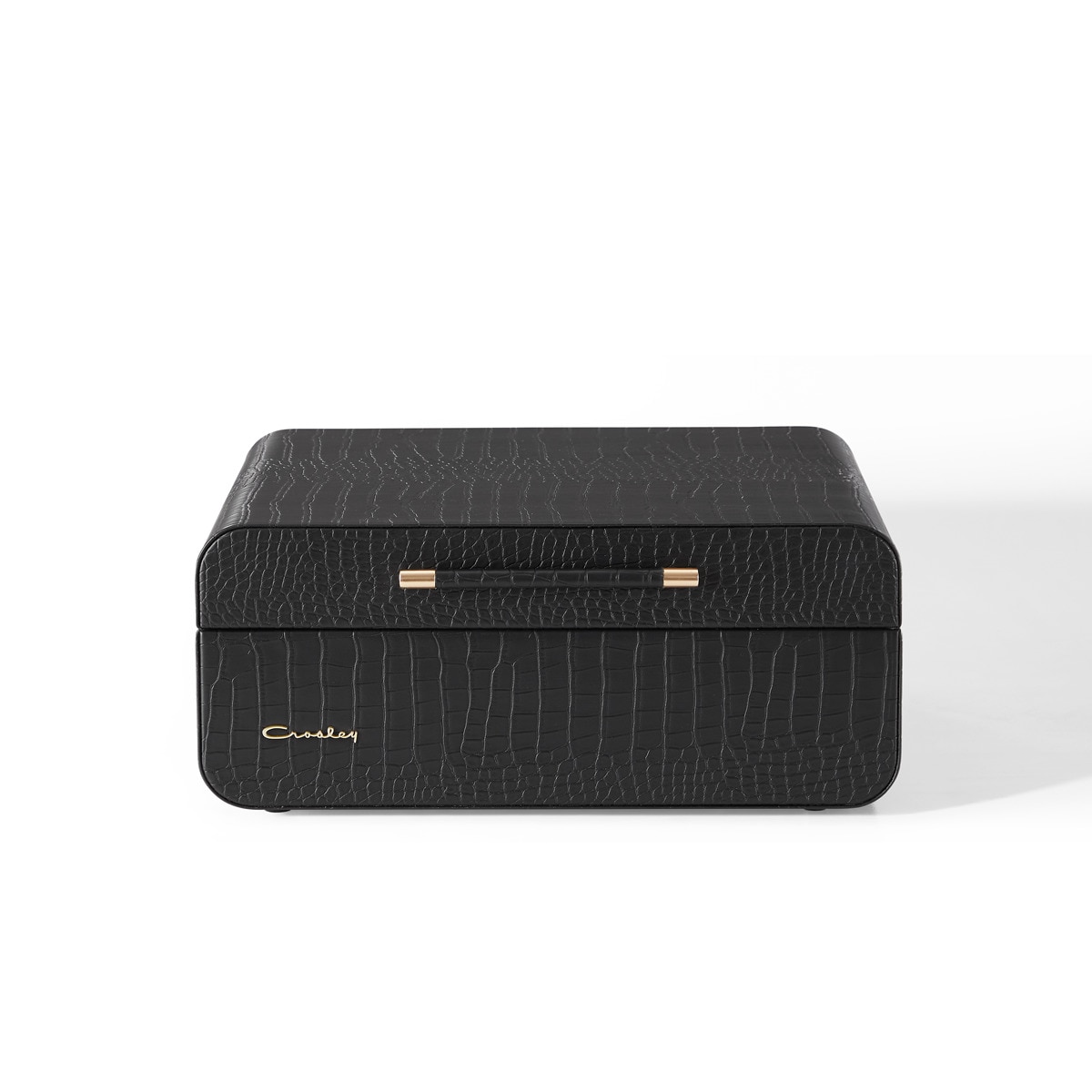 Tocadiscos Crosley Mercury acabado simil cocodrilo negro 3