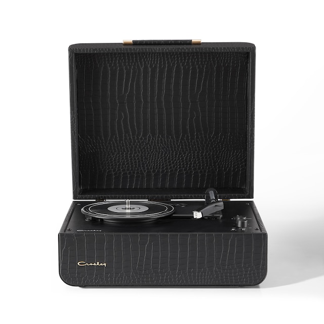 Imagem 0 de Gira-Discos Crosley Mercury com acabamento em pele de  crocodilo preto