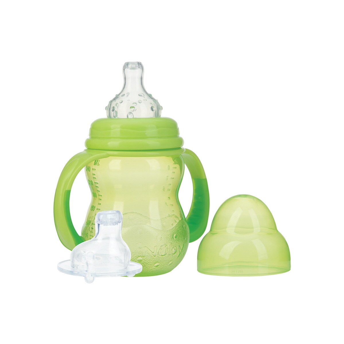 Biberón de entrenamiento con tetina y boquilla Verde-1
