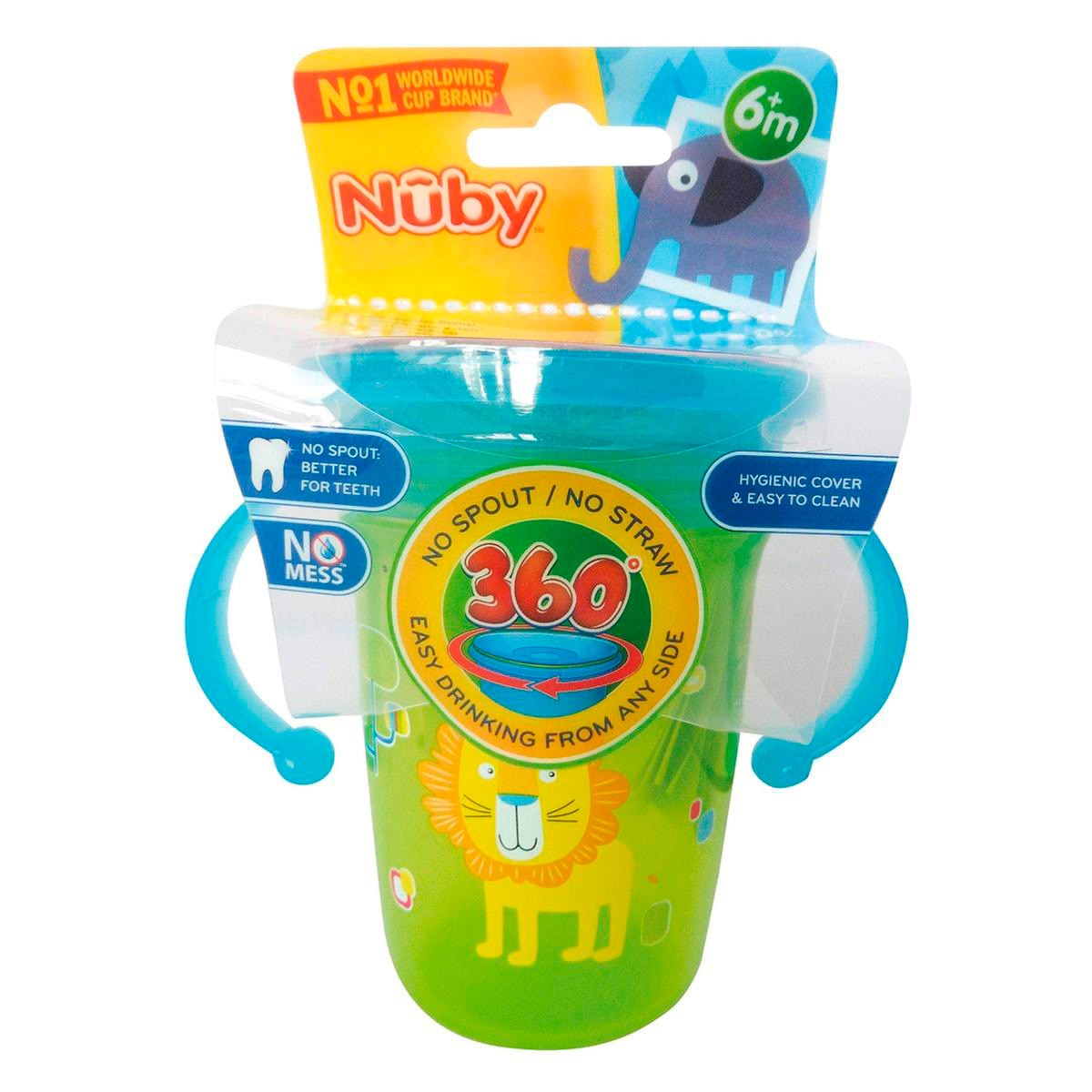 Taza mágica 360° estampada con asas Verde-2