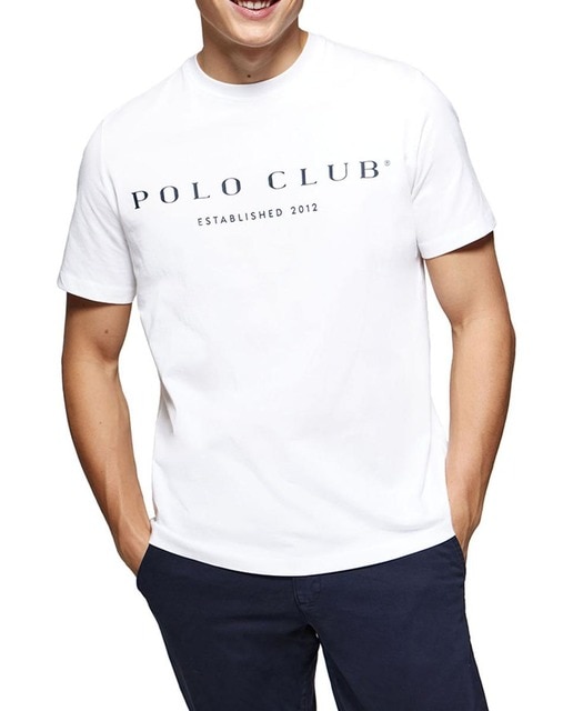 Imagen 0 de Camiseta básica blanca con print icónico Polo Club