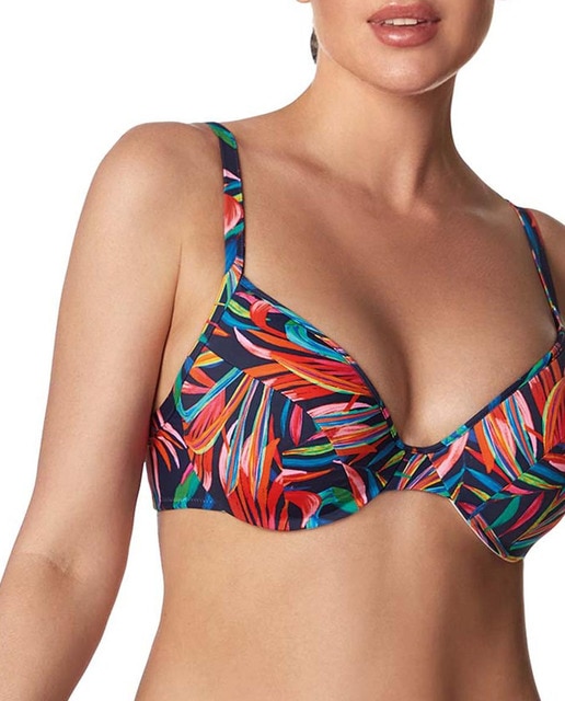 Imagen 0 de Sujetador de bikini Carey capacidad escotado con aros y foam estampado