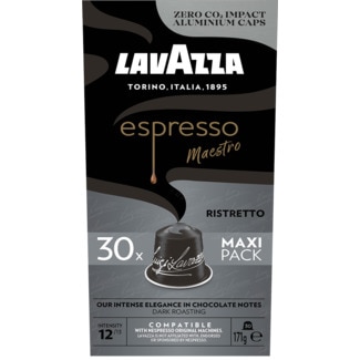 Café Espresso Maestro Ristretto Alumínio embalagem 30 cápsulas - Lavazza