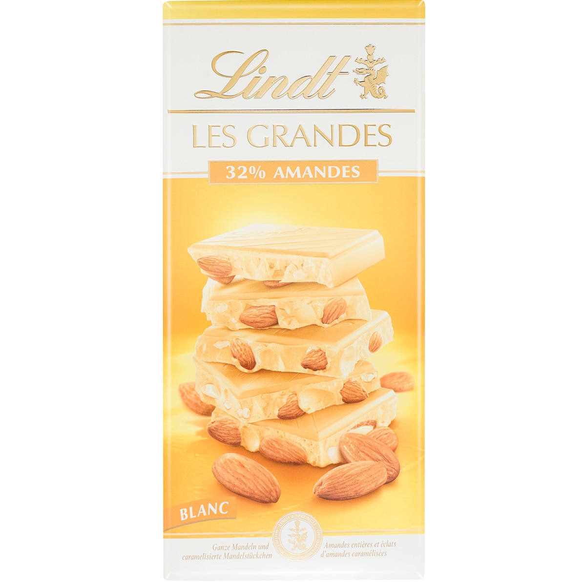 Le Grandes Chocolate Branco 32% Amêndoas tablete 150 g